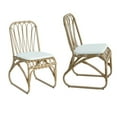 thumbnail image 5 of Outdoor PE Wicker Dining Chairs with Washable Cushion Set of 2, Outdoor Rattan chairs for Backyard, Poolside, Garden,Patio, 5 of 9
