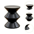 thumbnail image 6 of Dualoai PP Hourglass Shape Sofa Stool Side Table Bedside End Table for Coffee, Patio Black, 6 of 9