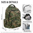 thumbnail image 5 of Chririnla Woodland Camouflage Pattern Casual Daypack with Large Capacity, Portable Durable 17 Inch Bookbag for Travel Daily Use, 5 of 10