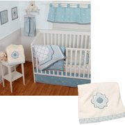 Sumersault Little Prince 6pc Crib Bedding Set w/BONUS Baby Blanket