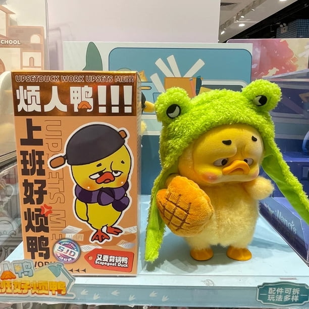 Figurine Peluche Upsetduck Work Upsets Me - Série Act Cute Duck - Boîte Aveugle Ouverte Mais Intérieur Scellé
