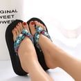 thumbnail image 1 of Women's Summer Beach Flip Flops Sandals, Comfortable Floral Casual Thong Sandals with Arch Support Lightweight Flexible Sole for Indoor Outdoor Daily Wear, 1 of 4