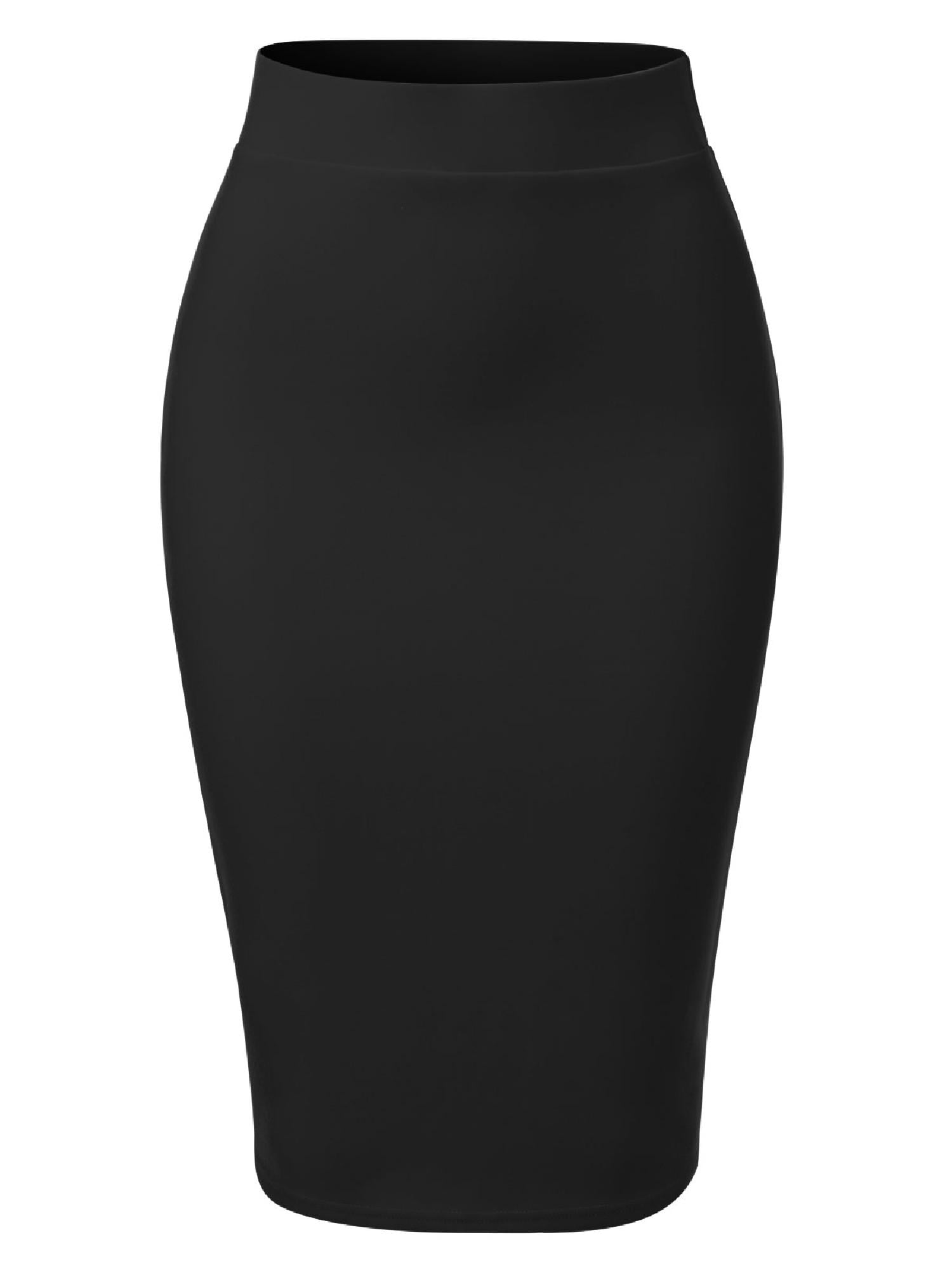 MixMatchy Women's Casual Classic Bodycon Pencil Skirt - Walmart.com