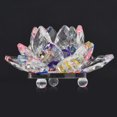 thumbnail image 2 of Flor de loto de cristal, 11 cm, para bodas, fiestas, hogar, loto de cristal, decoración, rendimiento finamente afinado, 2 of 6