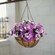 thumbnail image 4 of Protección Artificial 5 Tenedores Tricolor Violeta Flor Silvestre Flores Artificiales de Seda Flores Decorativas para Exterior, 4 of 5