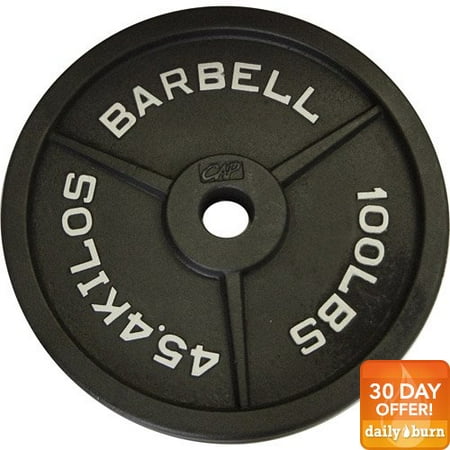 CAP Barbell 2-Inch Olympic Plate, Black