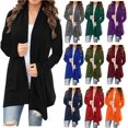 thumbnail image 1 of JUNWELL Cardigans for Women  Solid Color Long Sleeve Cardigan Outwear Lightweight Casual Open Front Blouse Tops Jackets, 1 of 7