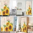 thumbnail image 6 of Sunflower Fabric Shower Curtain Floral Leaves Vintage Washable Shower Curtains for Bathroom, Waterproof Bath Curtain with Hooks Home Decor 36x72in, 6 of 8