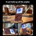 thumbnail image 5 of Dteck Magnetic Case for Samsung Galaxy Z Flip 5,Luxury Carbon Fiber Leather Compatible with Mag Safe Case with Ring Holder 360 Degree Adjustable Stand Slim Cover for Galaxy Z Flip 5,Red, 5 of 5