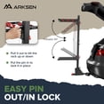 thumbnail image 7 of Arksen Folding Hitch-Mounted Ski/Snowboard Rack, Snowboard Mount Carries 6 Pair Skis or 4 Snowboards Fits 2" or 1.25" Receivers, Trailer Hitch Ski Rack with Key Lock, Snowboard Rack For Car, 7 of 7
