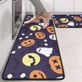 thumbnail image 2 of Kitchen Rugs Sets Of 2,Halloween Ghost & Pumpkin Pattern Anti Fatigue Kitchen Mat Rugs Non Slip Washable,Decorative Kitchen Floor Mats for Kitchen,Sink,Laundry,17"x47"+17"x47", 2 of 5