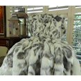 thumbnail image 2 of Plutus PB16428-80x110T Ivory Rabbit Faux Fur Handmade Blanket, Ivory & Gray - 80 x 110 in., 2 of 4