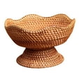 thumbnail image 2 of Cesta de frutas con patas, cesta de frutas tejida, cesta decorativa multiusos para servir refrigerios pequeño, 2 of 9
