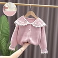 thumbnail image 2 of GPAECEAD 1-8 Years Girls Dress Autumn Winter Toddler Kids Plaid Knitted Sweater Dress Set Baby Girls Coat Tops+Skirt Set Pink, 2 of 3