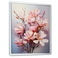 thumbnail image 2 of Designart "Pink White Magnolias love expression II" Floral Floater Framed Canvas Print, 2 of 7