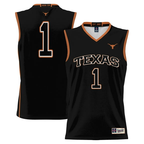 Youth GameDay Greats Black #1 Texas Longhorns Lightweight Replica Basketball Jersey
