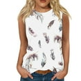 thumbnail image 2 of lSLJS Mode Décontractée d'Été Imprimé Sans Manches Col Rond Blouse Débardeur, Débardeurs pour Femmes, 2 of 6