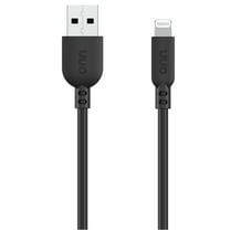 onn 6' Lightning to USB Charging and Data Cable, Black