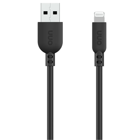 onn 6' Lightning to USB Charging and Data Cable, Black