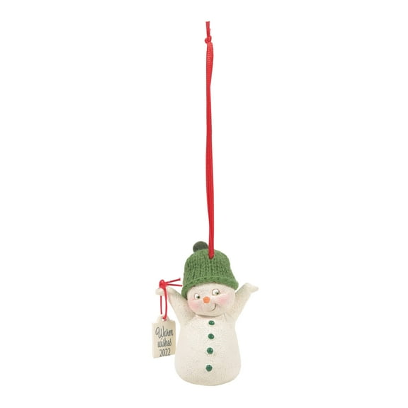 Department 56 Snowpinions Warm Wishes, 2022 Hanging Ornament, 3.74 Inch, Multicolor