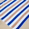 thumbnail image 5 of Arkwright Cabo Beach Towels - Large Ringspun Cotton Pool Towel - 30 x 70 in. - (4 Pack) Navy & Beige, 5 of 9