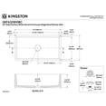 thumbnail image 5 of Gourmetier GKFA331810BC Arcticstone 33-Inch Solid Surface White Stone Apron-Front Single Bowl Farmhouse Kitchen Sink with Strainer in Matte White, 5 of 8