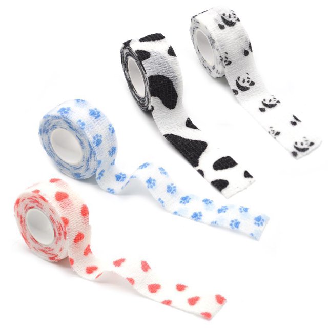 Labymos 4 Rouleaux Bandage Auto-Adhérent Cohésif Bandage Non Tissé Résistant aux Callosités Respirant 1,0 Po x