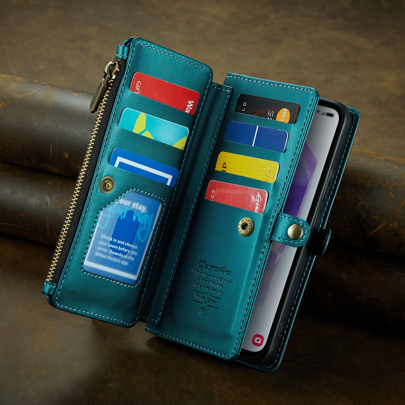 TECH CIRCLE Wallet Phone Case for Samsung Galaxy S24 (6.2") 2024 - Stylish Crossbody Phone Case with Shoulder/Wrist Straps, Lightweight PU Leather Cover with Card Slots & Pocket, Green