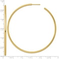 thumbnail image 3 of 14K Yellow Gold Sparkle-Worthy, Handcrafted, Radiant 70 Mm Polished 2.0 X 70Mm Tube C-Hoop Post Earrings, 3 of 3