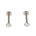 thumbnail image 2 of 2 Acero Inoxidable Zircon Cuadrado Cartílago Pendiente Labio Stud 8 Mm Yuyangstore Pendiente de acero inoxidable, 2 of 8