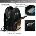 thumbnail image 4 of Disketp Animal Cat Mochila de Viaje Estampada para Laptop con Puerto de Carga USB, Mochila Impermeable para Computadora – Regalo para Hombres y Mujeres, 4 of 7