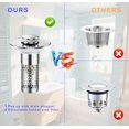 thumbnail image 7 of 2 Pack Bathroom Sink Stopper Upgraded Pop Up Sink Drain Strainer Universal for 1.1"-1.29" Inch with Removable Stainless Steel Filter Basket Hair Catcher$$Tools & Hardware Other, 7 of 7