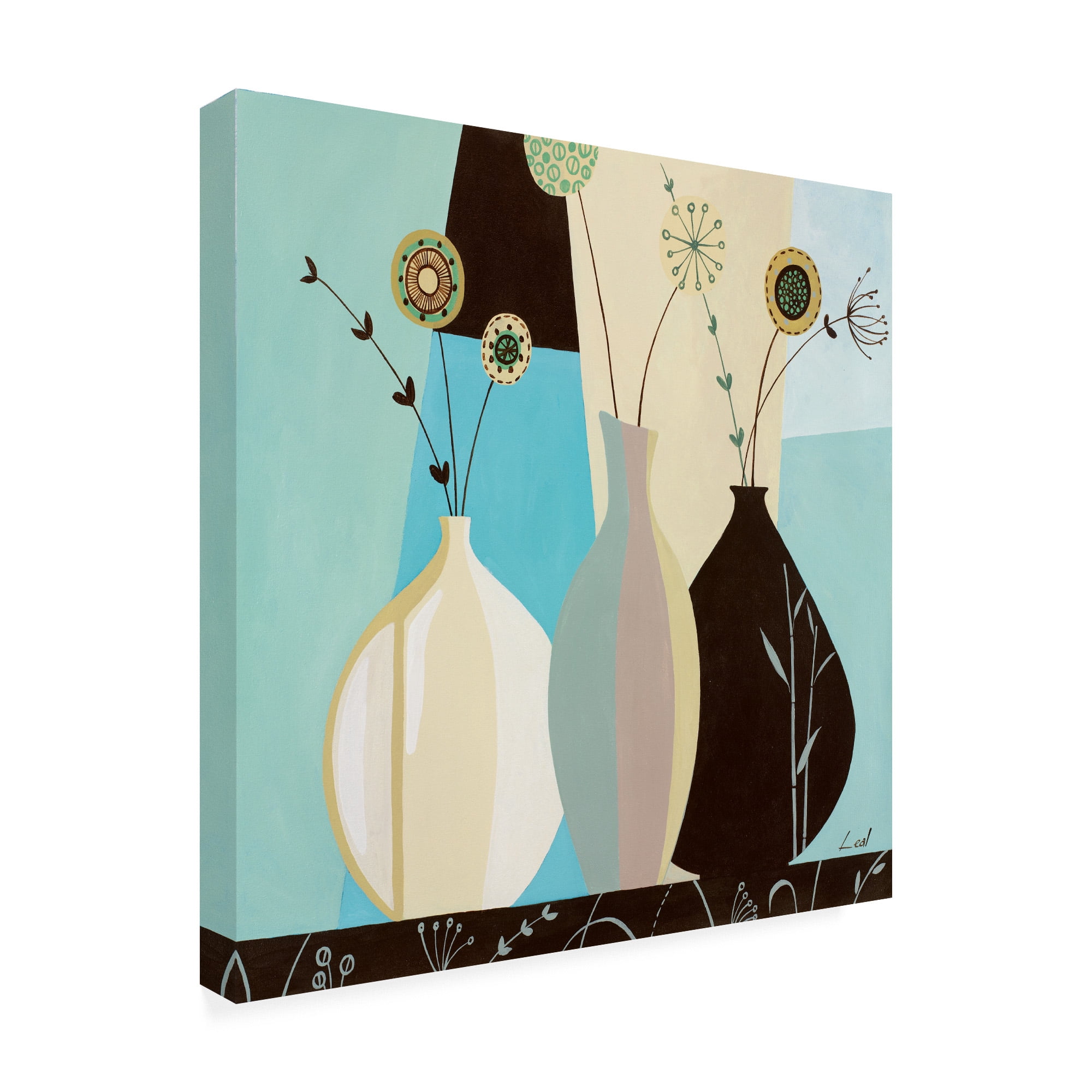 Trademark Fine Art 'Bold Vase Flowers 2' Canvas Art by Pablo Esteban