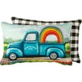 thumbnail image 5 of Primitives By Kathy After The Storm Rainbow Farm Truck Pillow 24" x 15", 5 of 5