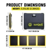 SunJack 60W Portable Weatherproof Solar Panel with DC & USB for Cell Phones, Laptops, Power Stations