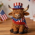 thumbnail image 1 of Independence Day Figurine - Cow Resin Figurine For Decoration, 1 of 7