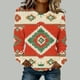 thumbnail image 1 of TaTaai Women Retro Western Print Round Neck Long Sleeve Sweatshirt Fashion Casual Regular Shoulder Loose Top Soft for Daily Party Office Vacation Gift, 1 of 4