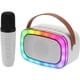thumbnail image 1 of Mini altavoz Bluetooth para karaoke IQ Sound IQ-908K con micrófono, color blanco, 1 of 7