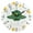Black, variant on Green Ufo with Stars Round Wall Clock Silent Analog Battery Operated Black Pointer Home Decor 9.84" Diameter
