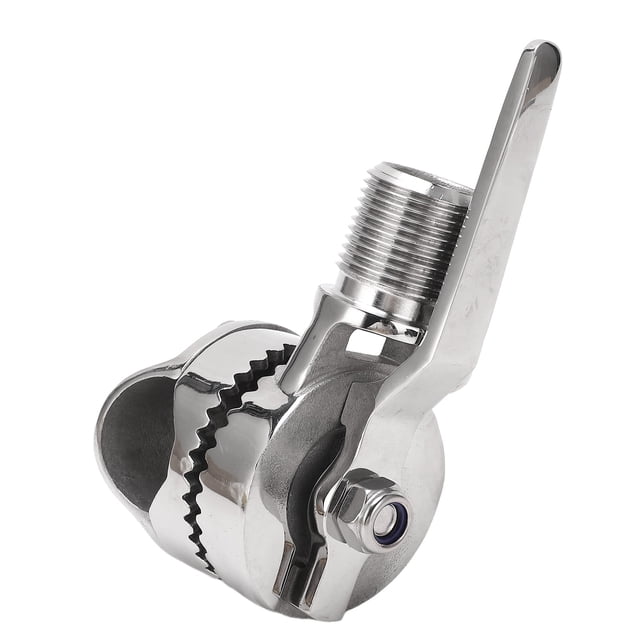 Adjustable Ratchet Base Mount, Easy To Operate Marine Antenna Mount Corrosion Resistant 1in Thread Multifunctional for 7/8 To 1in Rail for RVs