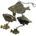 thumbnail image 7 of Mornenjoy Bronze Cast Iron Fish Wind Chimes Vintage Metal Wind Chimes Outdoor Soothing Melody for Garden Home Yard Porch Hanging Decor (Group of Fish), 7 of 7