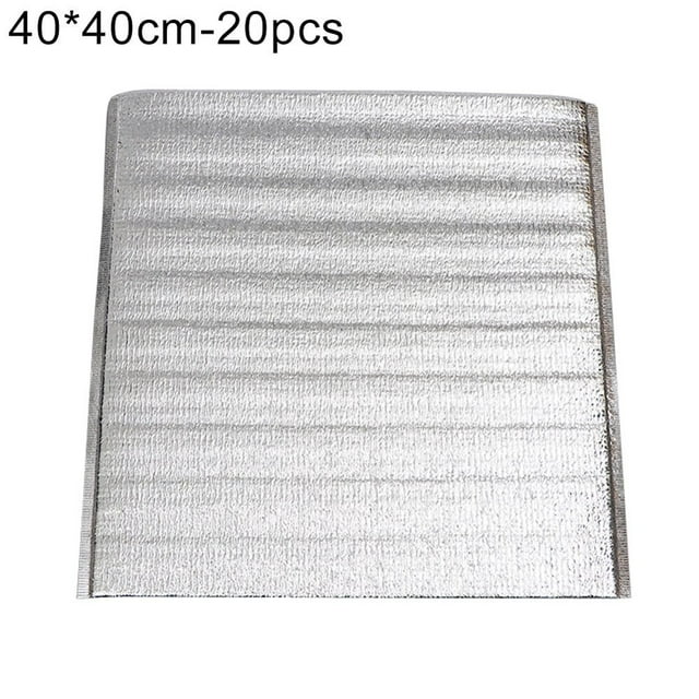 Pochette de Rangement 20 Pcs Sac à Lunch Isolation Thermique Feuille d'Aluminium Sac de Livraison Alimentaire Jetable
