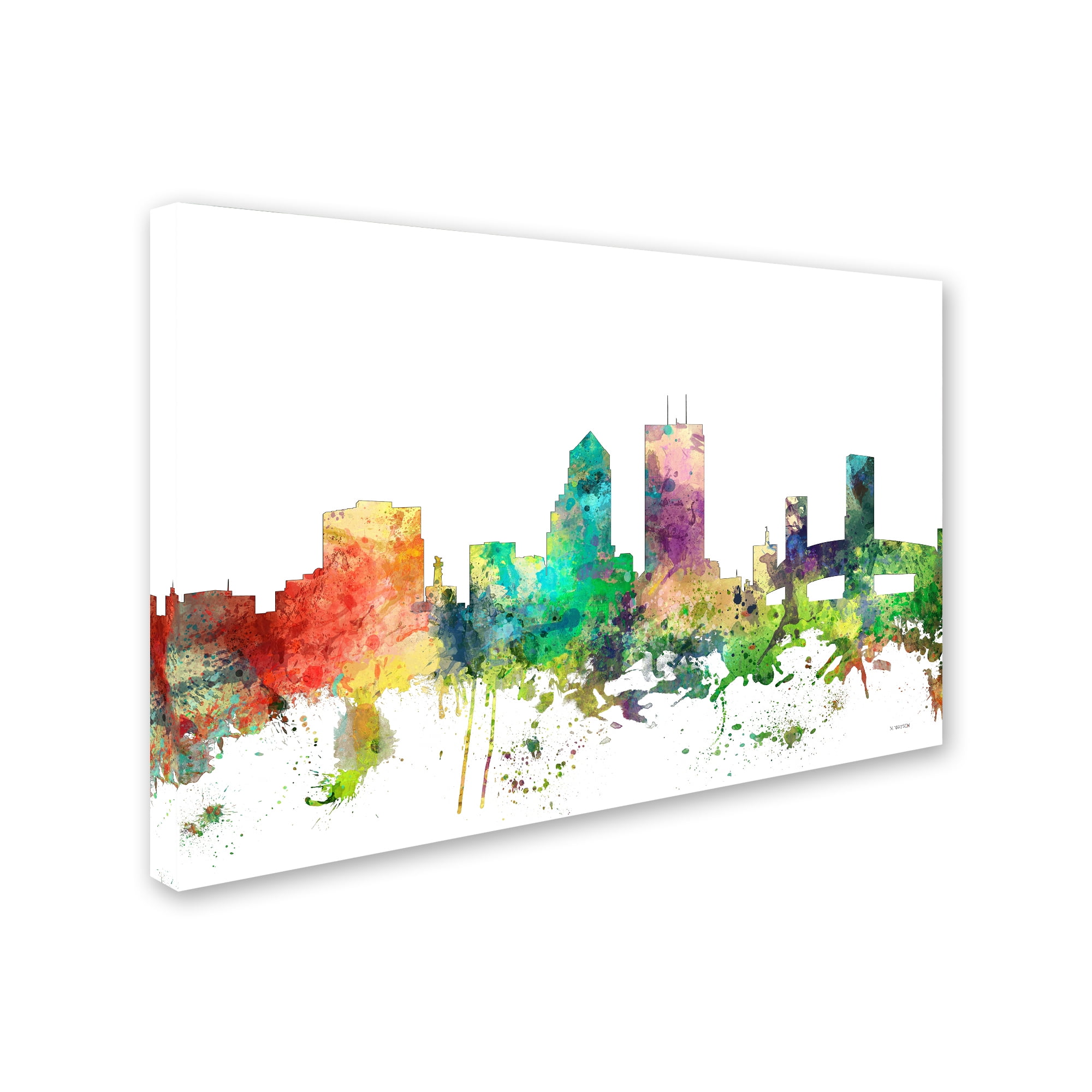 Trademark Fine Art "Jacksonville Florida Skyline SP" Canvas Art by Marlene Watson