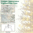 thumbnail image 4 of 4ft Pre-lit Christmas Tree,Hinged Xmas Tree 280 Snow Flocked Branch Tips,230 Warm White LED Lights,for Home Holiday Party,White, 4 of 8