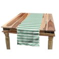 thumbnail image 1 of Mint Table Runner, Chevron Pattern Horizontal Zigzag Twisty Turns Modern Aztec Folk Inspirations, Dining Room Kitchen Rectangular Runner, 3 Sizes, by Ambesonne, 1 of 2