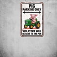 thumbnail image 7 of 8" x 12" Aluminium Retro Sign Pig Parking Sign Room Decor Home Decoration - Cute Pig Gifts for Women Girls Wall Art, 7 of 7