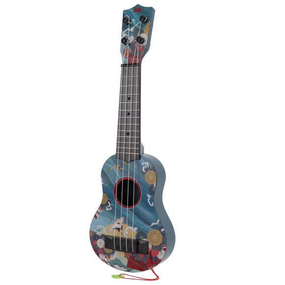 Juguete Ukelele Mini Guitarra Bling Bling de plástico para niños en edad preescolar Regalo Azul