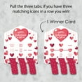 thumbnail image 3 of Big Dot of Happiness Happy Galentine's Day - Valentine's Day Party Game Pickle Cards - Pull Tabs 3-in-a-Row - Set of 12, 3 of 6