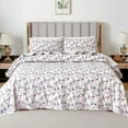 thumbnail image 2 of Elegant Comfort - 4 PIECE Holiday Christmas Flannel Cotton Sheet Set, Deep Pocket Fitted - Queen, Plaid Deer, 2 of 5