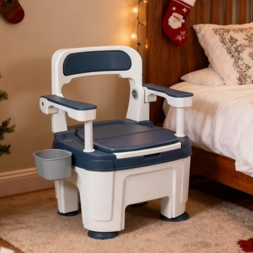 Bedside Commode Toilet (882lbs): Adult portable (adjustable handles/height) — seniors/elderly use (US fast arrival). $Tools & Hardware Other